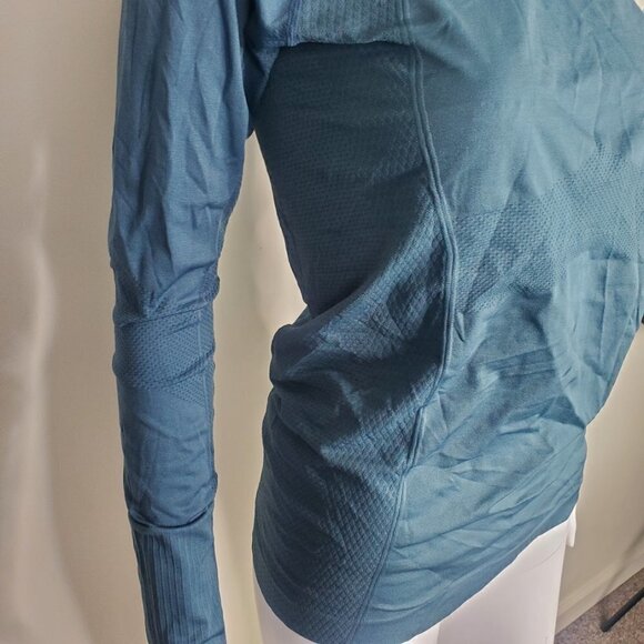 NWT Spiritual Gangster X Anique Long Sleeve Mixed Texture Top Teal XS/S - Picture 5 of 12